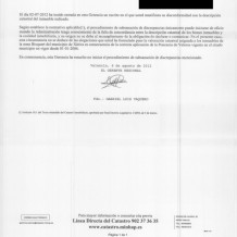 Notificació del Cadastre sobre la reclamació de revisió a Bixquert